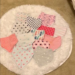 Baby girl bandana bibs
